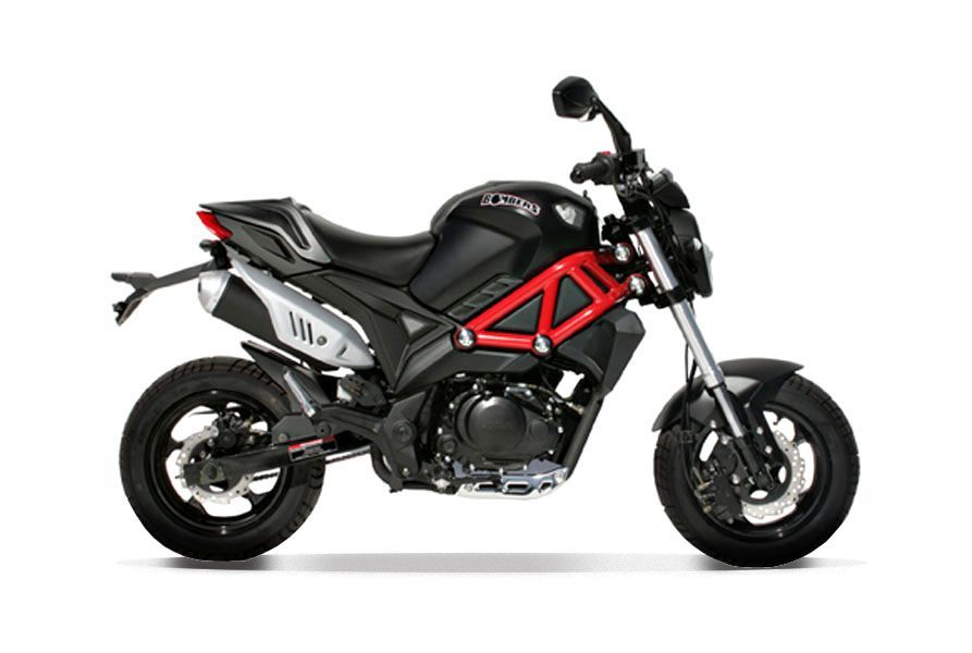 Vue de profil de la Moto Bombers 125cm3 (couleur blanche)